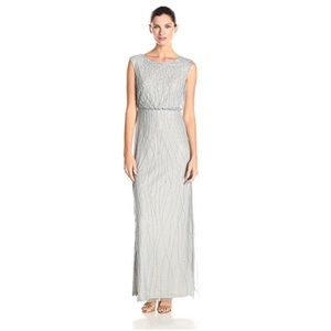 Adrianna Papell all over beaded blouson gown